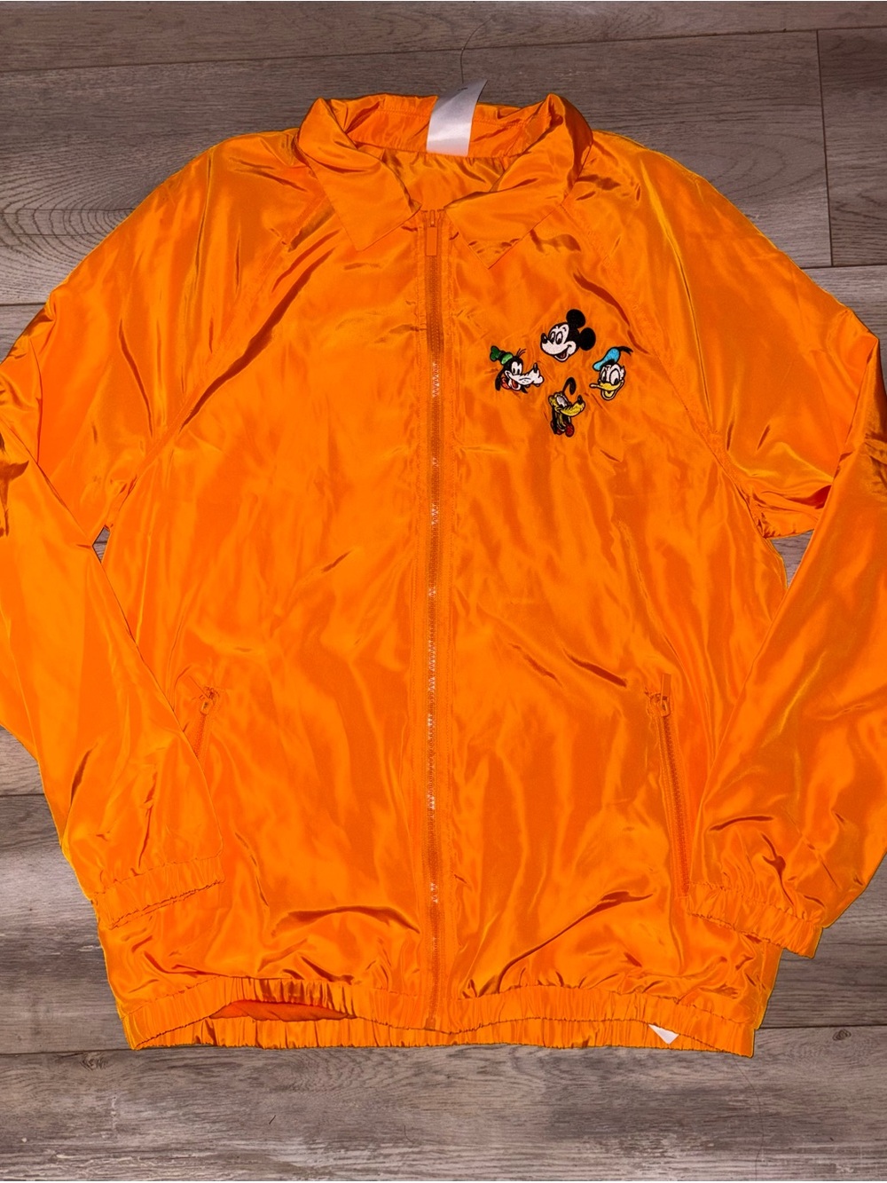Disney Bright Orange Mickey & Friends Windbreaker Jacket
